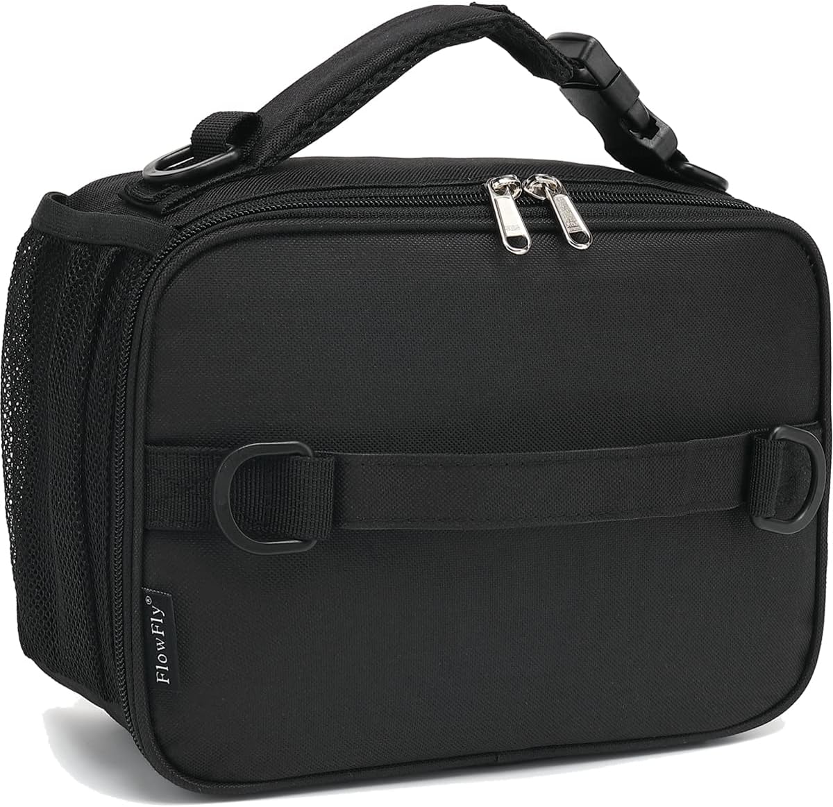 FlowFly Kids Lunch Box Insulated Soft Bag Mini Cooler Back to School Thermal Meal Tote Kit for Girls, Boys, Black - PuriLite