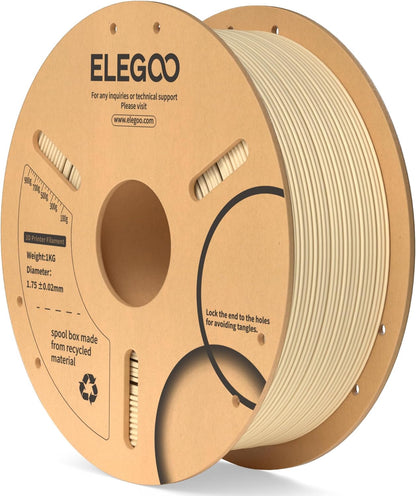 ELEGOO PLA Filament 1.75mm Black 1KG,3D Printer Filament Dimensional Accuracy +/- 0.02mm,1kg Cardboard Spool(2.2lbs) 3D Printing Filament Fits for Most FDM 3D Printers - PuriLite