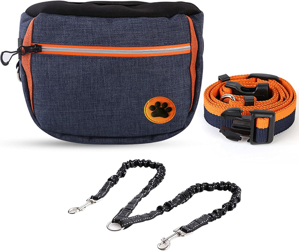 wefenad Large Capacity Dog Snack Bag Dog Treat Pouch Dog Training Pouch Bag with Adjustable Waistband Pet Training Pocket Bag dH - PuriLite