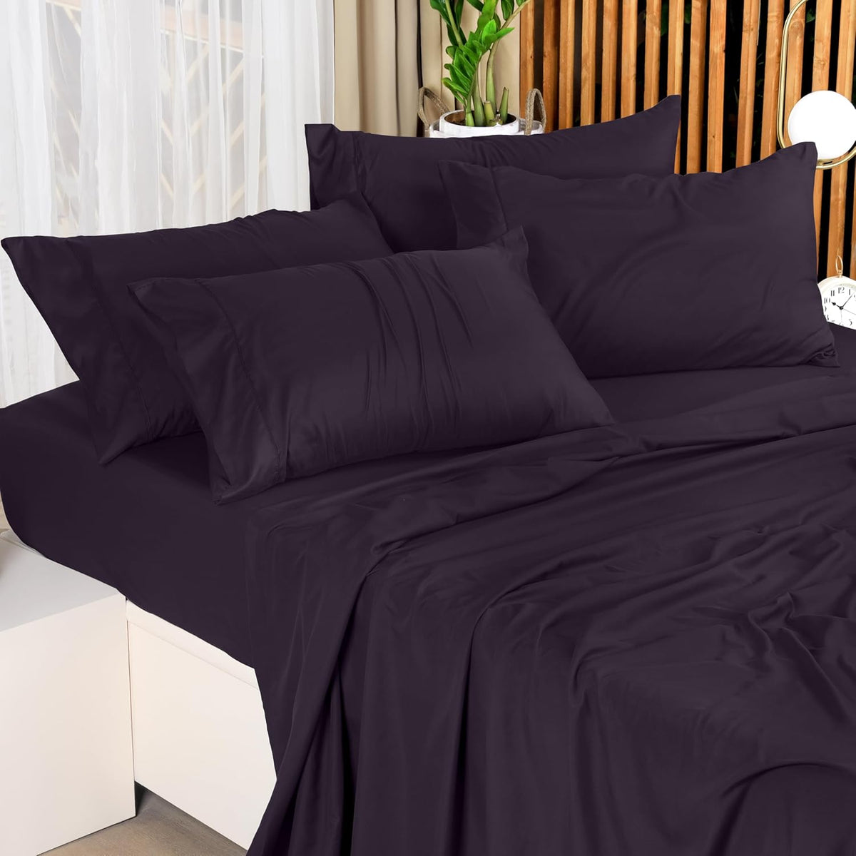 Utopia Bedding Queen Bed Sheet Set - 4 Piece Bedding - Soft Brushed Microfiber Fabric - Shrinkage & Fade Resistant - Easy Care (White) - PuriLite