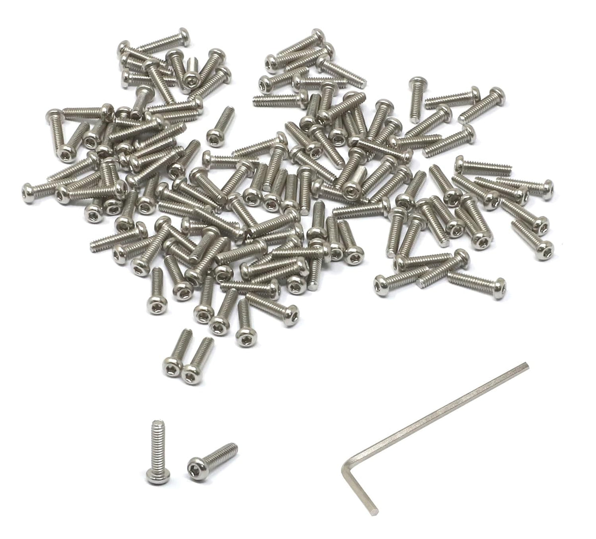 iexcell 50 Pcs M6 x 20mm Thread Pitch 1 mm Stainless Steel 304 Hex Socket Button Head Cap Screws Bolts Kit - PuriLite