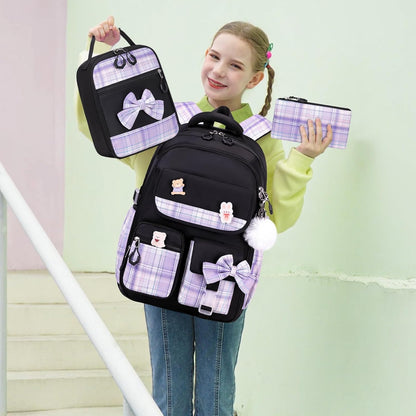 ACESAK Girls Backpack - 3PCS Backpack for Girls Cute School Backpacks for Girls Kindergarten - PuriLite