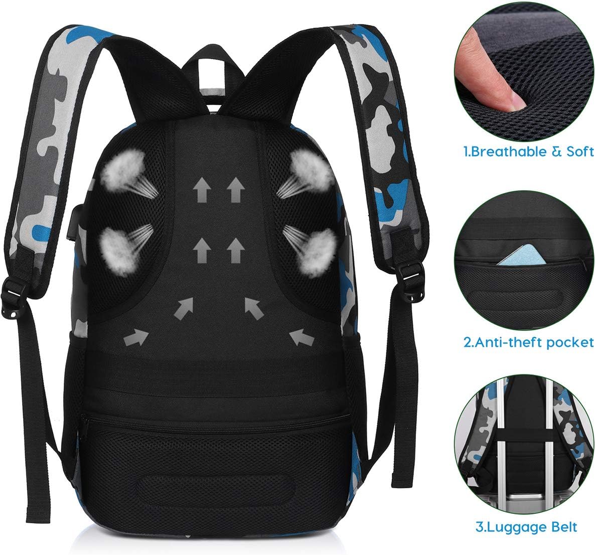 Backpack for Teen Girls,Boys School Backpack for Women with USB,College Backpack,Big Flower - PuriLite