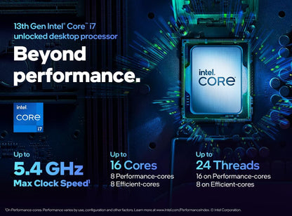 Intel Core i7-13700K Desktop Processor 16 cores (8 P-cores + 8 E-cores) 30M Cache, up to 5.4 GHz - PuriLite