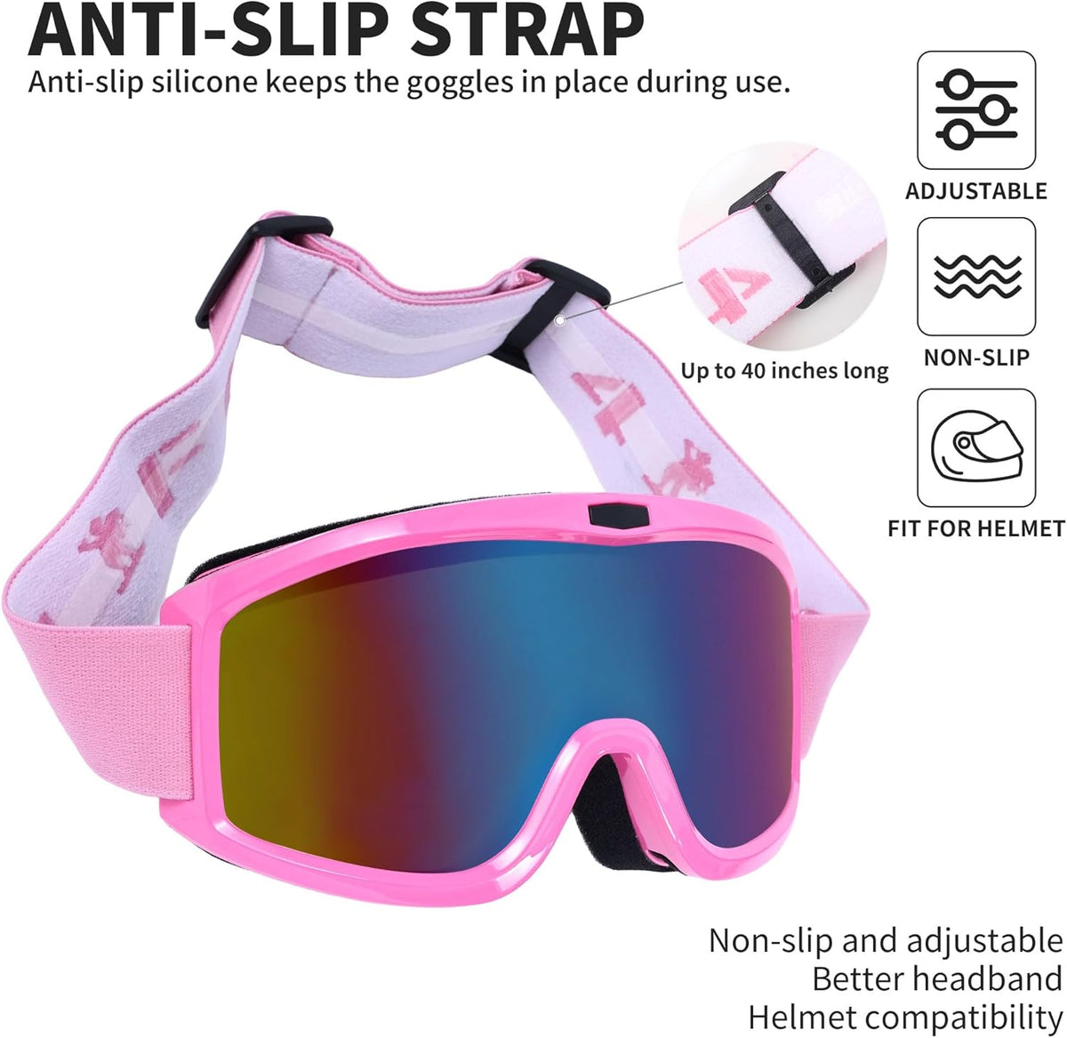 Upgraded Motocross Goggles, Motorcycle Gear ATV Dirt Bike Riding Racing MX & MTB Eyewear - PuriLite