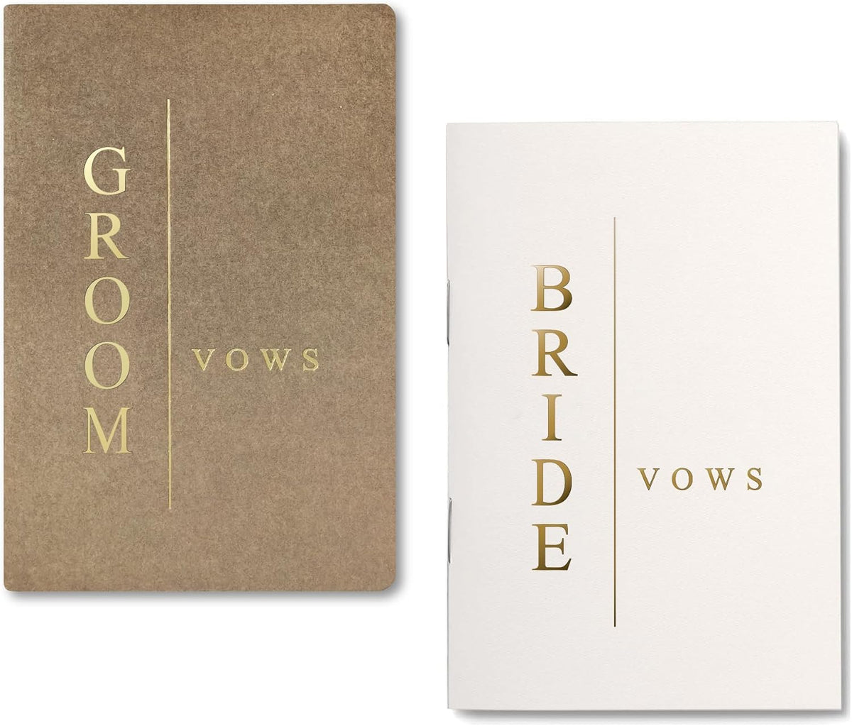 GroomBrideGifts Wedding Vow Book for His and Hers, Soft Touch, Perfectly Sized Bride and Groom Vow Books, Wedding Essentials, Wedding Registry Ideas, His and Hers Gifts - PuriLite