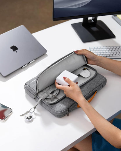 tomtoc 360 Protective Laptop Carrying Case for 16-inch New MacBook Pro M4/M3/M2/M1 Pro/Max 2024-2019, Water-Resistant Laptop Bag Sleeve with Accessory Pocket for The New Razer Blade 15 - PuriLite