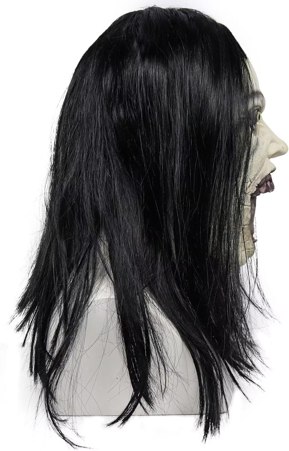 Creepy Crying Woman Mask Scary Zombie Female Ghost Mask Devil Full Head Mask Halloween Cosplay Props - PuriLite