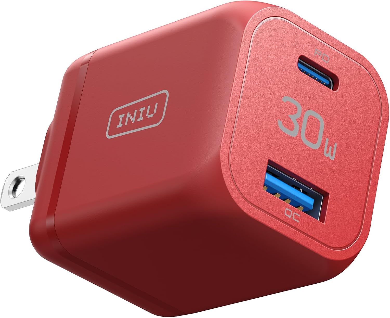 INIU USB C Charger, 2-Pack 30W PD QC 3.0 Dual Port Fast Charging Type C Charger Block with 5ft USB-C Cable, Compact USB C Wall Charger with Foldable Plug for iPhone 16 15 Pro Max Samsung S23, Yellow - PuriLite