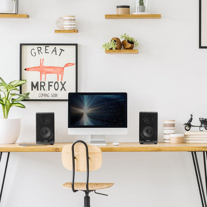 Edifier R33BT Active Bluetooth Computer Speakers - 2.0 Bookshelf Speaker - Powered Studio Monitor, Black - Pair
