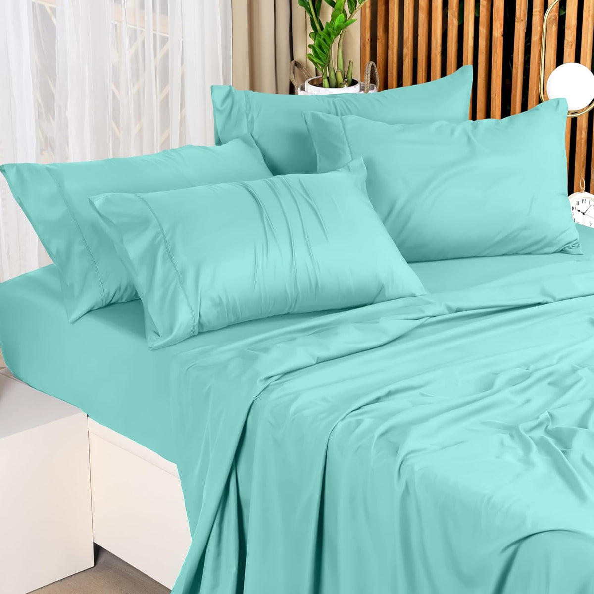 Utopia Bedding Queen Bed Sheet Set - 4 Piece Bedding - Soft Brushed Microfiber Fabric - Shrinkage & Fade Resistant - Easy Care (White) - PuriLite