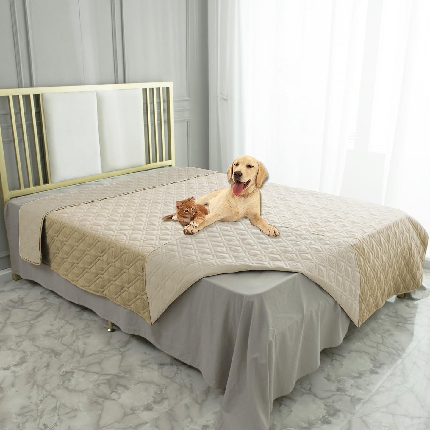 Ameritex Waterproof Dog Bed Cover Pet Blanket for Furniture Bed Couch Sofa Reversible - PuriLite