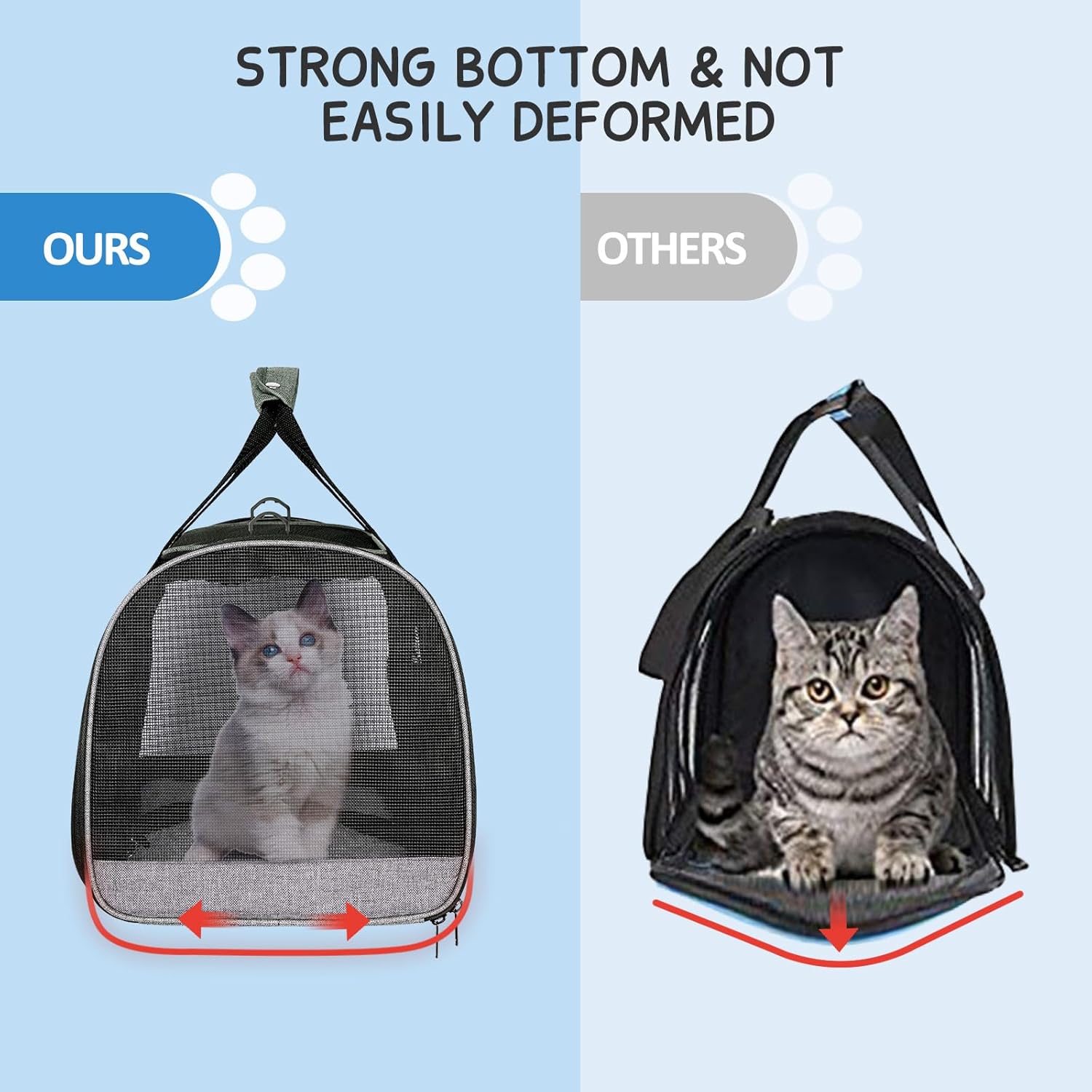 BurgeonNest Cat Carriers for Medium Cats Under 25 lbs, Pet Carrier for Cats with Unique Side Bag,Top Load Small Pet Carrier Soft-Sided Escape Proof with 4 Ventilated Windows - PuriLite