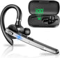 New bee Bluetooth Headset V5.1, 72H Talktime Wireless Bluetooth Earpiece for Cellphone with 500mah Charging Case Dual Mic Noise Cancelling Hands-Free Earphones for Office Driver Calls - PuriLite
