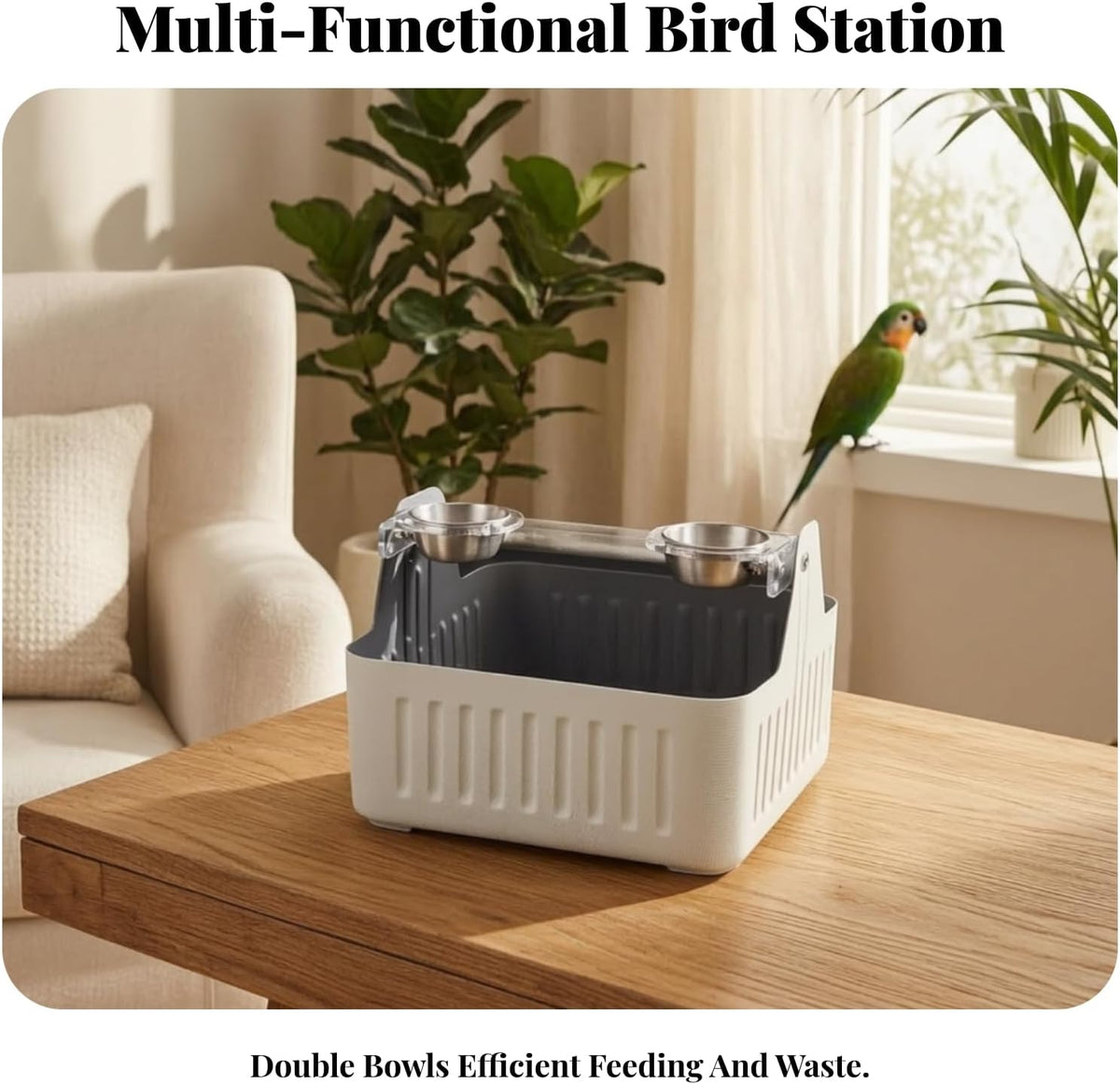 Compact Tabletop Bird Perch, Style to 1 Sturdy, Parrot Perch, Textured, Pet Supply, for Desk, Parrots