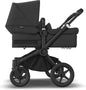 Bugaboo Donkey 5 Mono Complete,Single Stroller Converts to Side-by-Side Double Stroller, Multiple Seat Positions, Black/Midnight Black-Midnight Black - PuriLite