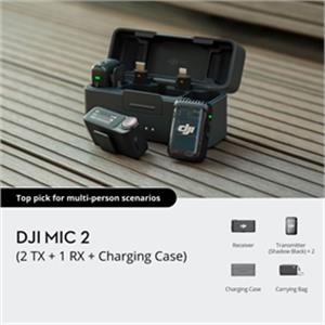 DJI Microphone CP.RN.00000325.02 DJI Mic 2 2 TX + 1 RX + Charging Case FCC - PuriLite