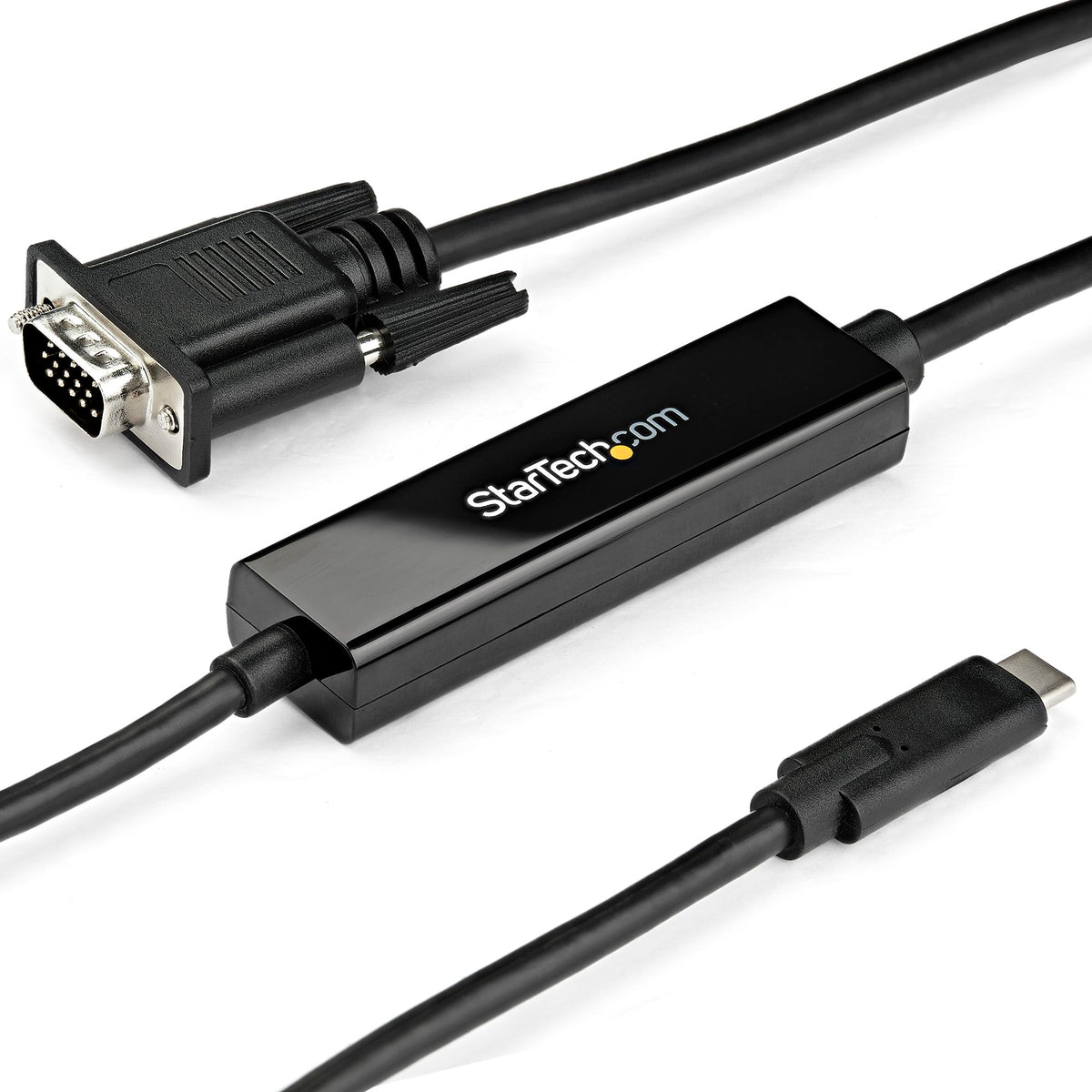3.3ft (1m) USB C to VGA Cable - 1920x1200/1080p USB Type C to VGA Video Active Adapter Cable - Thunderbolt Compatible - Laptop to VGA Monitor/Projector - DP Alt Mode HBR2 - PuriLite