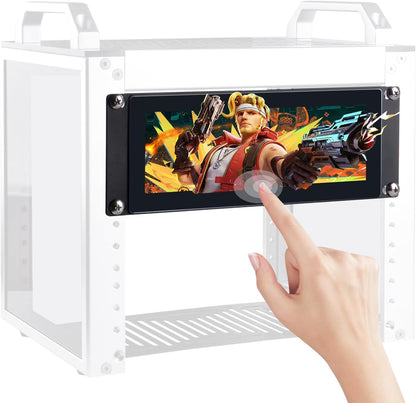 GeeekPi 7.84-Inch 1280x400 LCD Touch Screen 2U Rack-Mount Monitor for DeskPi RackMate T0/T1/T2 Server Cabinet - PuriLite