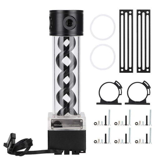PC Water Cooling Pump Reservoir Combo with PWM Speed Control, Aluminum Pump Tank, 800L/H Flow Rate, 4 Meter Head for Desktop Water Cooling Systems - PuriLite