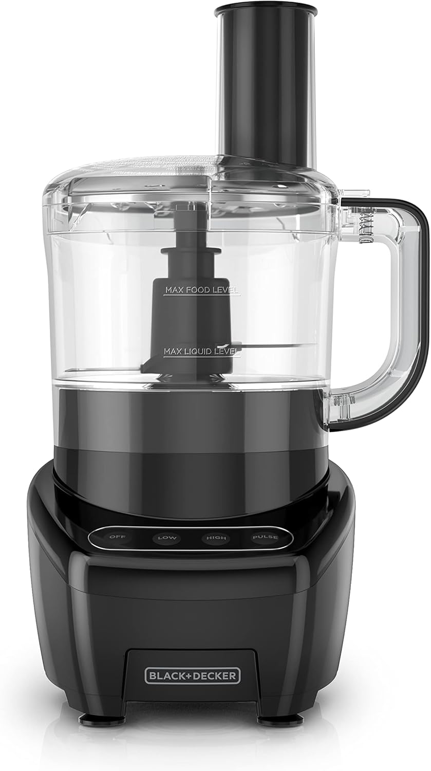 BLACK+DECKER 3-in-1 8-Cup Food Processor, Mutlifunctional and Dishwasher Safe, Black 450W, FP4200BC - PuriLite