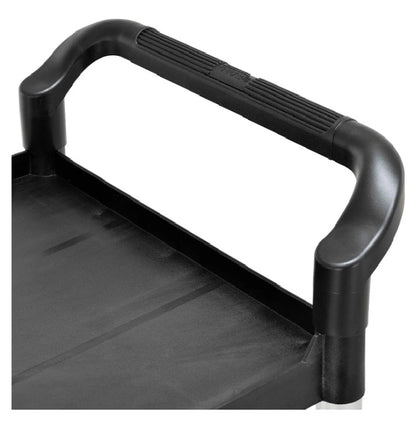 Global Industrial™ Utility Cart, 3 Shelves, 1 Drawer, 440 lb. Cap, 26"L x 17"W x 39"H, Black - PuriLite