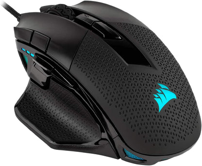 Corsair Nightsword RGB, Performance Tunable FPS/MOBA Gaming Mouse, Black, Backlit RGB LED, 18000 DPI, Optical - PuriLite