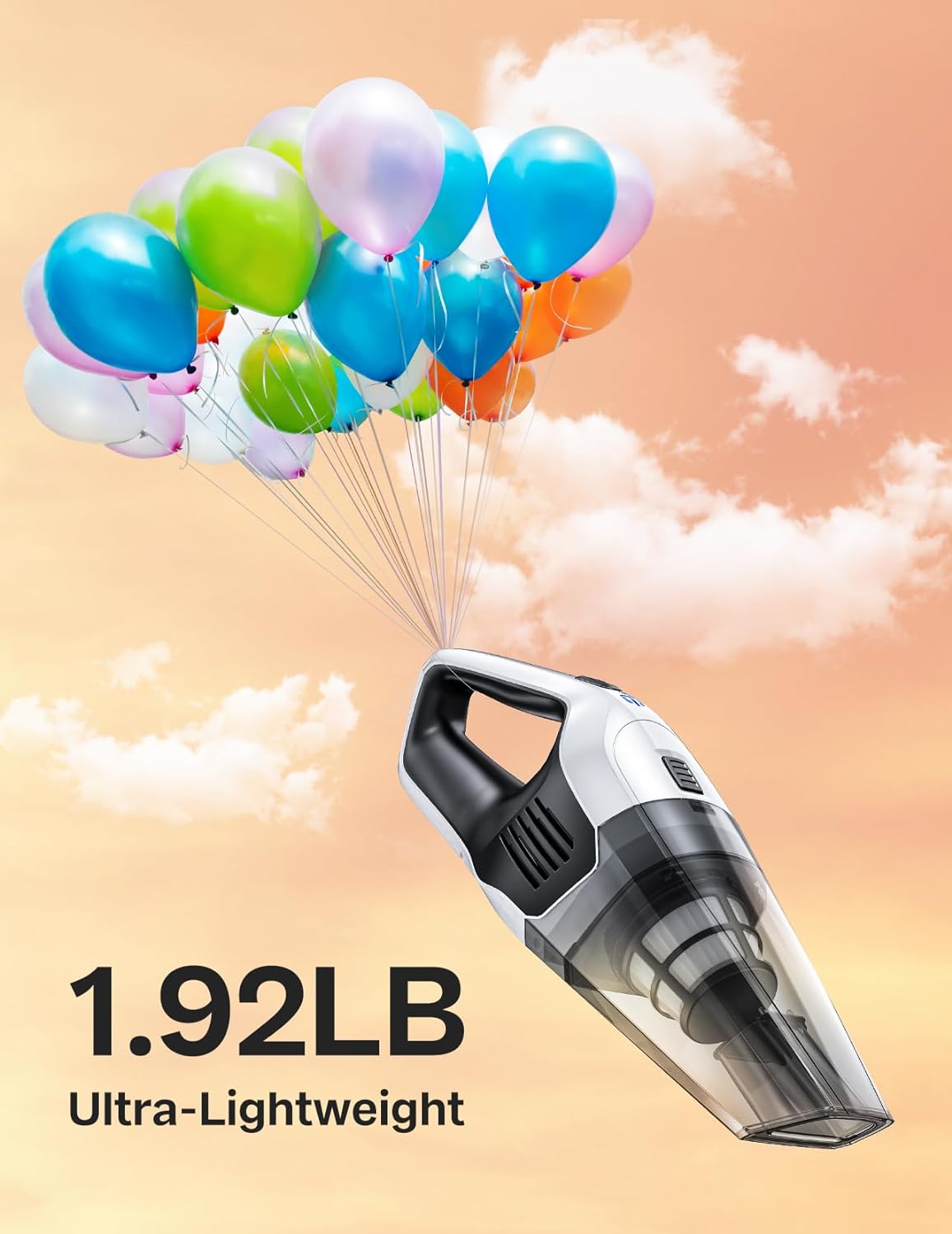 Handheld Vacuum Cleaner, 8000Pa Strong Suction Portable Hand Vacum Cordless with 25-30Mins Long Runtime Rechargeable Battery Lightweight for Home and Car Carpet Stairs Pet Hair Deep Cleaning - PuriLite