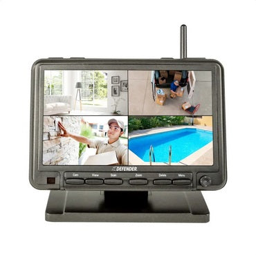 Defender PhoenixM2 Non Wi-Fi Plug-In Power Security System with 4 Cameras and a 7 in. LCD Monitor - PuriLite