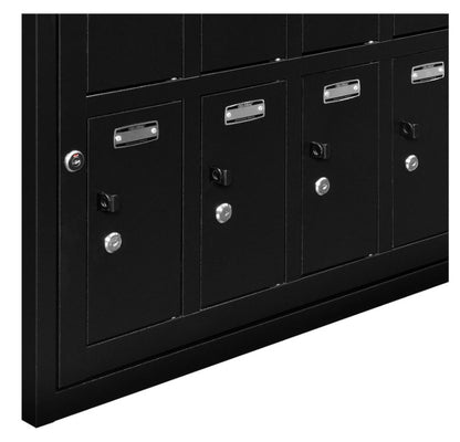 Global Industrial™ 3-Tier 12 Door Locker w/ Key Lock, 28-1/2"Wx11-1/4"Dx38"H, Black, Assembled - PuriLite