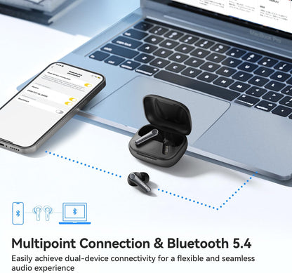 EarFun Air Pro 4 - Adaptive Hybrid ANC Wireless Earbuds, aptX™ Lossless, LDAC, 52H Playtime, Bluetooth 5.4 - PuriLite
