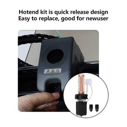 Upgrade Hotend Kit for Flashforge Adventurer 5M/5M Pro, Quick Replaceable Hot End Assembly 0.2/0.4/0.6mm Hardened Steel Nozzle for Adventurer 5M 3D Printer Part - PuriLite