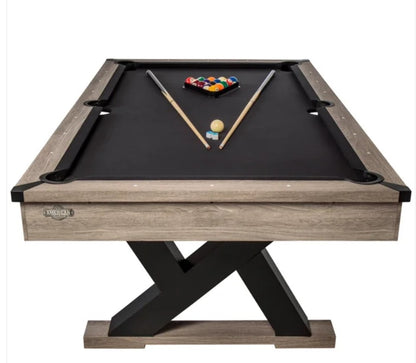 American Legend 90 in. Kirkwood Pool Rustic Finish Modern Billiard Table - PuriLite