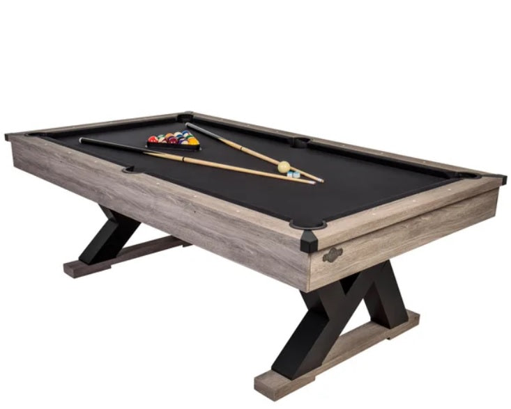 American Legend 90 in. Kirkwood Pool Rustic Finish Modern Billiard Table - PuriLite