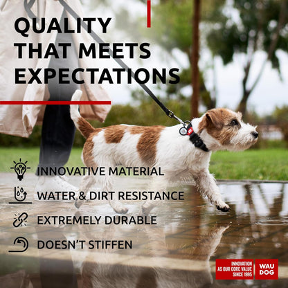 Waterproof Dog Collar - Adjustable Glow Dog Collar for Large Dogs, Small and Medium Dogs - Heavy Duty Dog Collars with Durable Metal Clasp and QR Dog Tag - Glow in The Dark Dog Collars - PuriLite