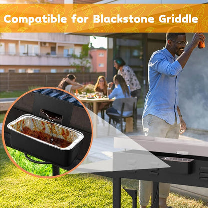 Blackstone Griddle Grease Cup Liner: 20 Pcs Grease Catcher for Blackstone Grill 17 22 28 30 36 Inch Blackstone Griddle Accessories Aluminum Drip Pan Liners Replacement Parts - PuriLite