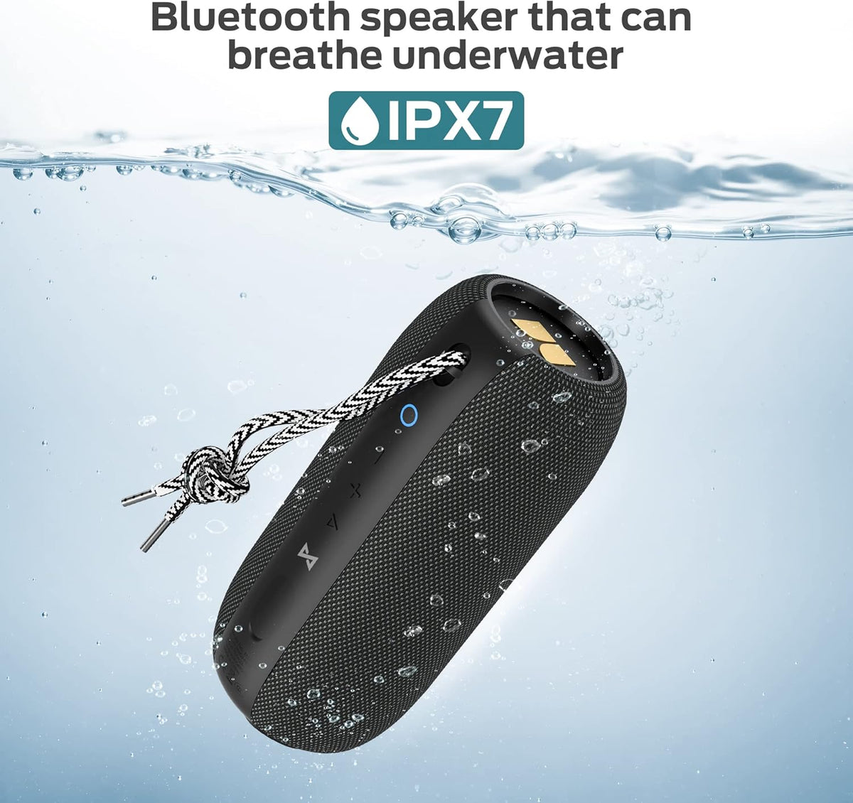 Monster S320 Bluetooth Speaker, Portable Bluetooth Speaker, 40W True Wireless Speaker,360° Stereo Sound Effect, IPX7 Waterproof Speaker, 32 Hour Playing Time, Suitable for Outdoor Speaker - PuriLite