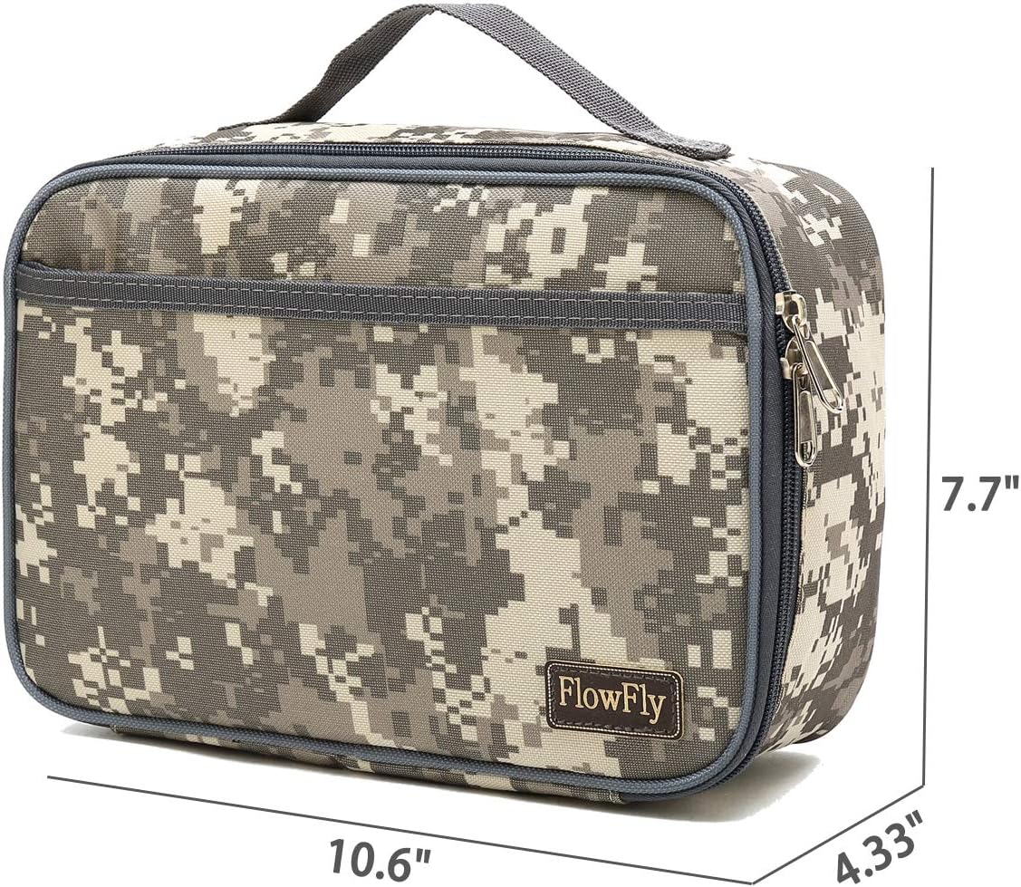 FlowFly Kids Lunch Box Insulated Soft Bag Mini Cooler Back to School Thermal Meal Tote Kit for Girls, Boys, Black - PuriLite