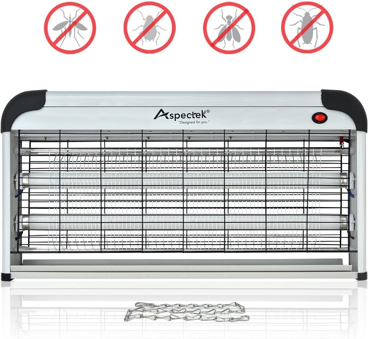 ASPECTEK 40W Insect Fly Killer - Indoor Use,Effective Against Flies, Moths, Mosquitos, Cockroaches, Wasps, Beetles and Bugs - PuriLite