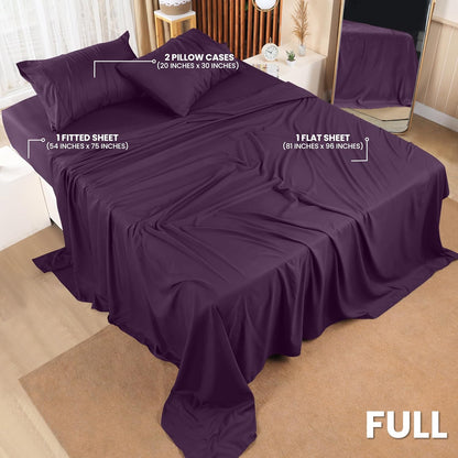 Utopia Bedding Queen Bed Sheet Set - 4 Piece Bedding - Soft Brushed Microfiber Fabric - Shrinkage & Fade Resistant - Easy Care (White) - PuriLite