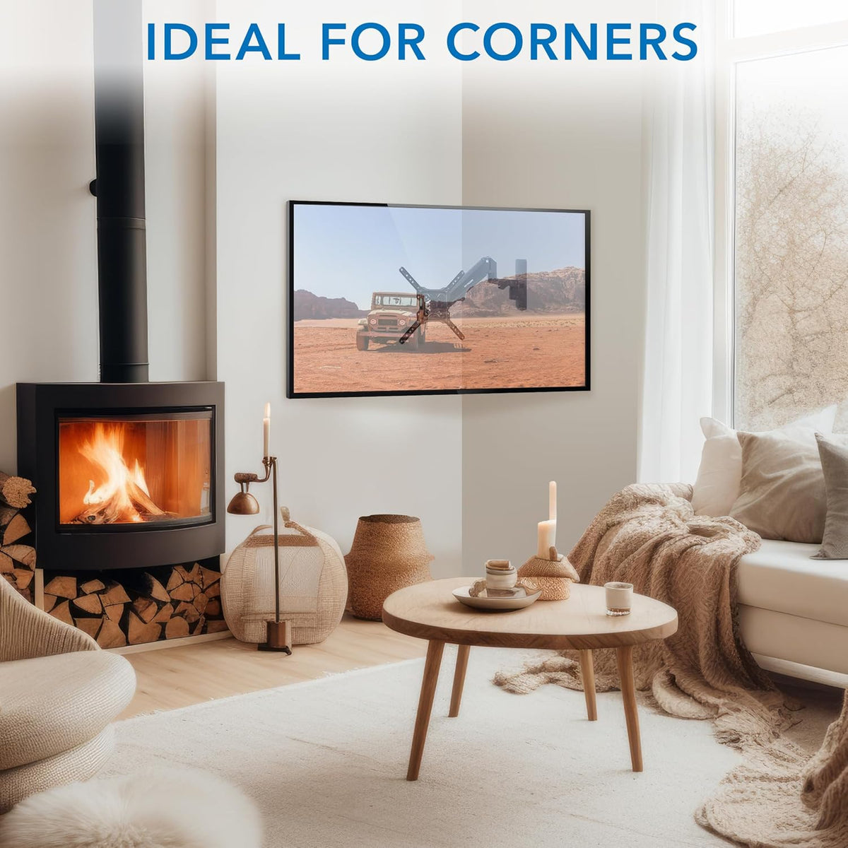Mount-It! Height Adjustable TV Wall Mount - Full Motion, Pull Down and Vertical Adjustment, Fits 23-55 Inch Screens, Max VESA 400x400mm, Swivel and Tilt Capabilities, 50.6 Lbs Capacity - PuriLite