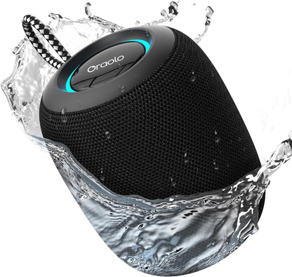 Oraolo Bluetooth Speaker, IPX7 Waterproof Portable Bluetooth Speaker with 16W Immersive Audio, 30H Playtime, LED Light, Bluetooth 5.3, Support TWS, Wireless Speakers for Outdoor Camping Home - PuriLite