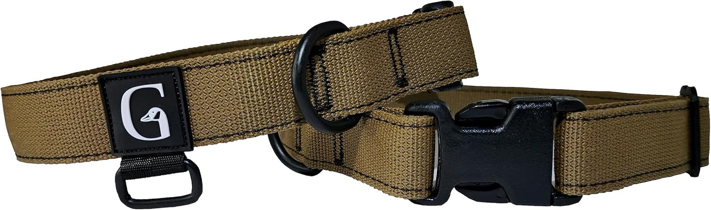 GOOSEMAN’S Gear - Dog Collar Medium and Large Breed - Made in Canada - Military Grade Buckle (Collier Pour Chien) (Ranger Green, X-Large) - PuriLite