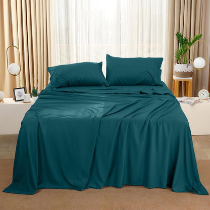 Utopia Bedding Queen Bed Sheet Set - 4 Piece Bedding - Soft Brushed Microfiber Fabric - Shrinkage & Fade Resistant - Easy Care (White) - PuriLite