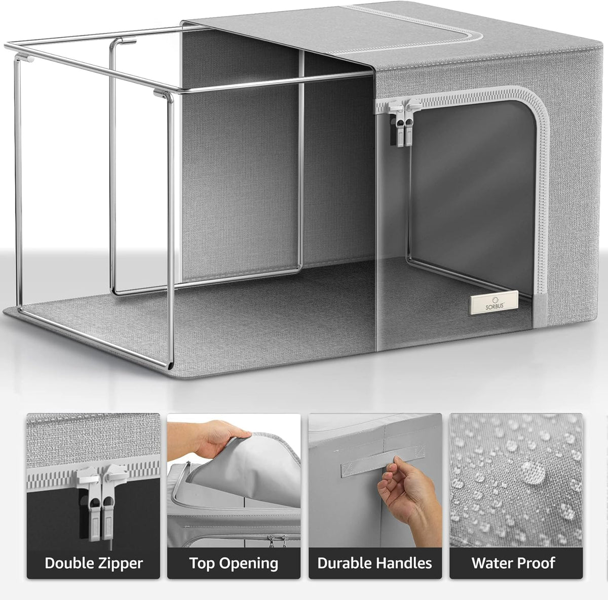 Purilite Select Jumbo Storage Bins with Metal Frame - PuriLite