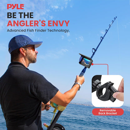 Pyle Ice Fishing Camera - 4.3" Portable Underwater Fishing Camera, 1000TVL Camera w/ 12pcs Infrared Lights & 15m Cable, Essential Fishfinder Fishing Accessories, for Ice/Ocean/Lake Fishing - PuriLite