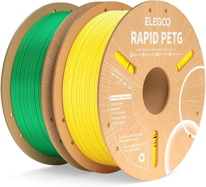 ELEGOO Rapid PETG Filament 1.75mm Black 1KG, 3D Printer Filament Max 600 mm/s High Speed Printing, Dimensional Accuracy +/- 0.02 mm Fit Most FDM Printer 1kg Cardboard Spool - PuriLite