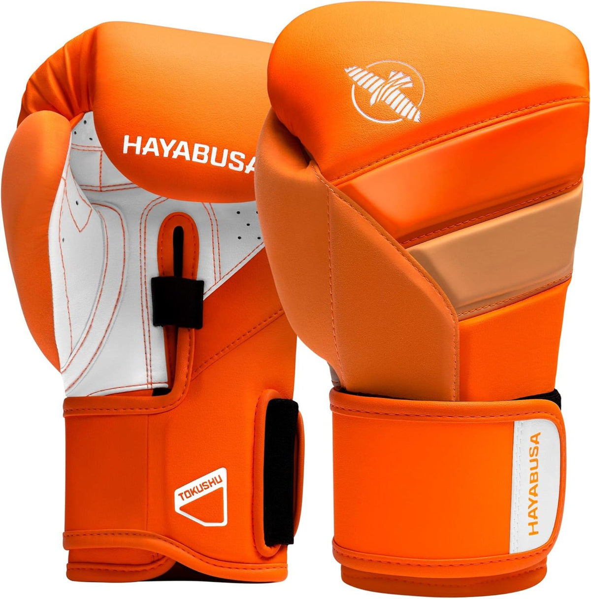 Hayabusa T3 Boxing Gloves for Men and Women Wrist and Knuckle Protection, Dual-X Hook and Loop Closure, Splinted Wrist Support, 5 Layer Foam Knuckle Padding - PuriLite