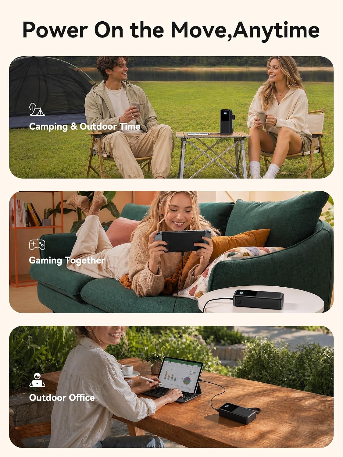 Power Bank, 30000mAh Portable Charger, 22.5W Fast Charging Battery Pack