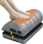 Snailax Foot Rest Under Desk at Work, 2 Heating Levels, 3 Vibrating Massage Modes, Heated Ergonomic Foot Stool with Adjustable Height, Office & Gaming Home Use, Grey - PuriLite